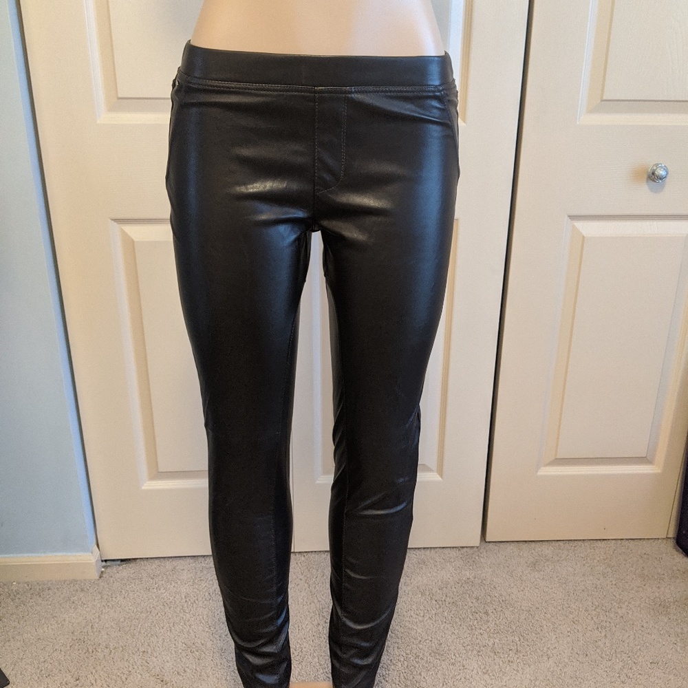 Abercrombie & Fitch Faux Leather Leggings Brown